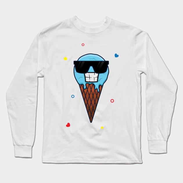 Cool ice cream emote Long Sleeve T-Shirt by TTirex